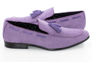 Men's Purple Suede Tasseled Loafer