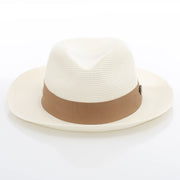 Men's Natural White Straw Snap Brim Fedora