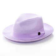 Men's Lavender Straw Snap Brim Fedora