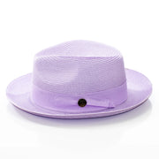 Men's Lavender Straw Snap Brim Fedora