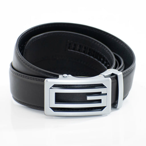 Men's Futuristic G Silver Belt Buckle