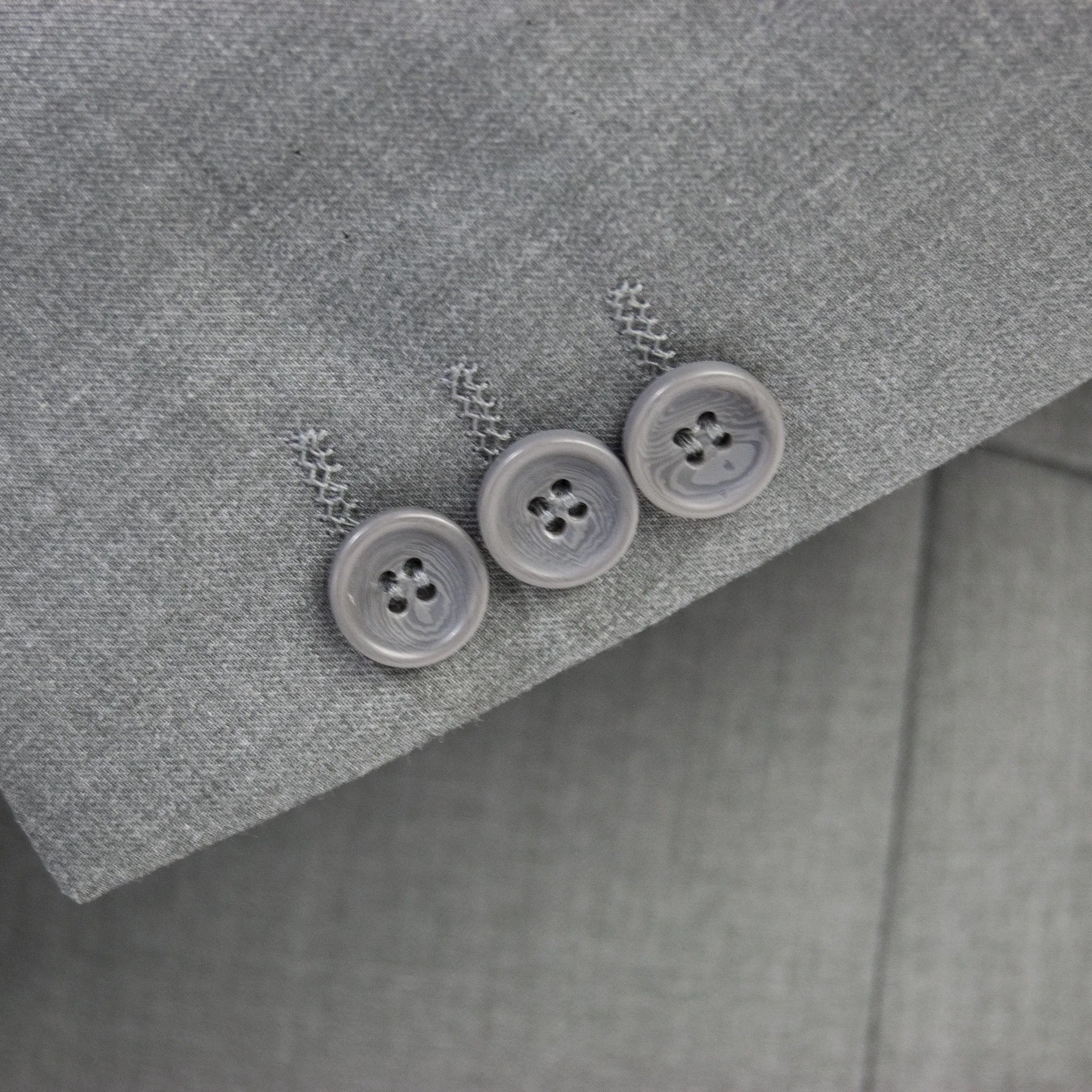 Solid Gray Premium 2-Piece European Slim-Fit Suit