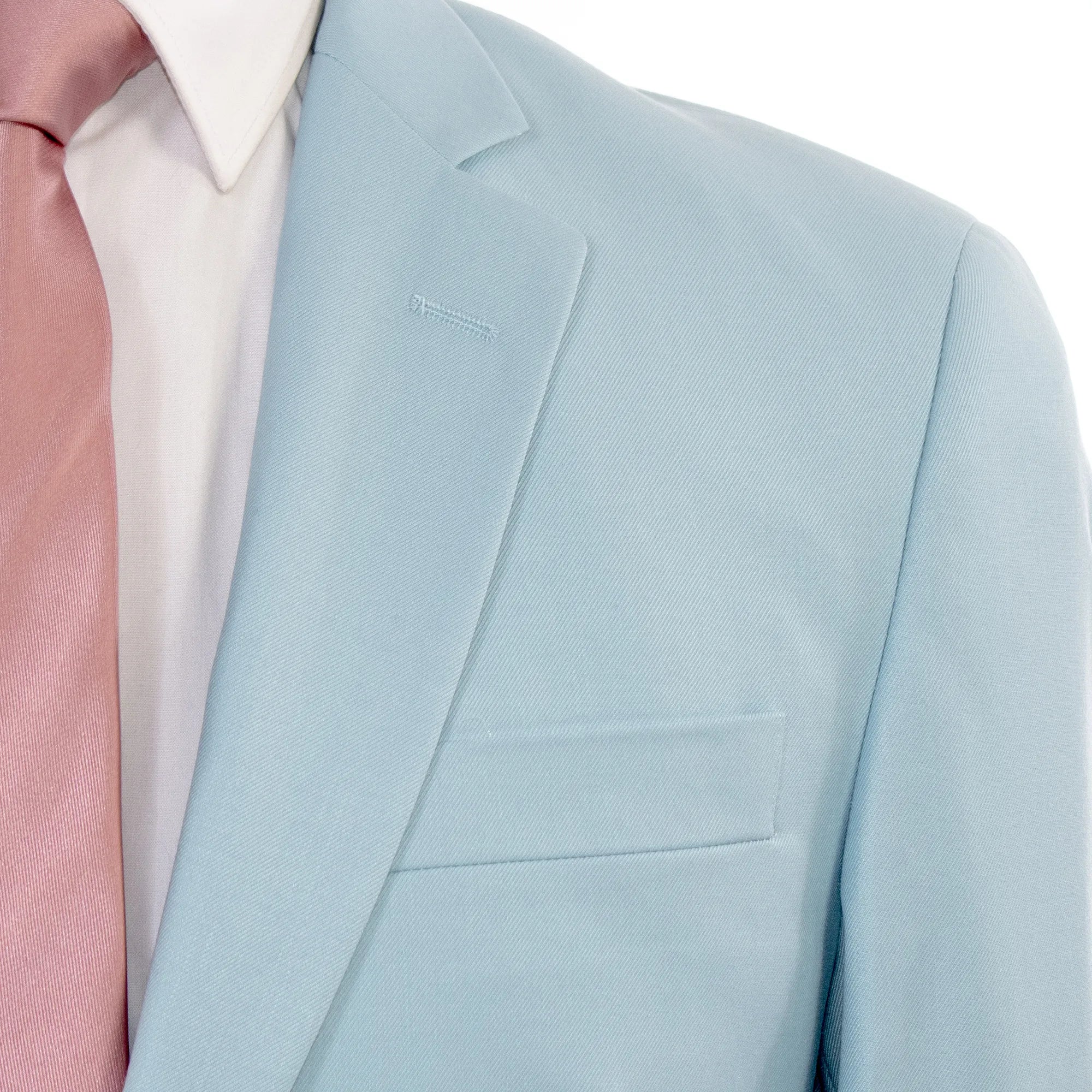 Baby Blue Premium 2-Piece European Modern-Fit Suit