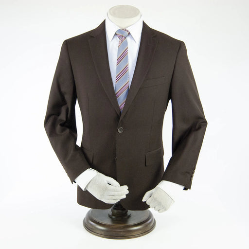 Men's Brown 2-Piece Slim-Fit Suit