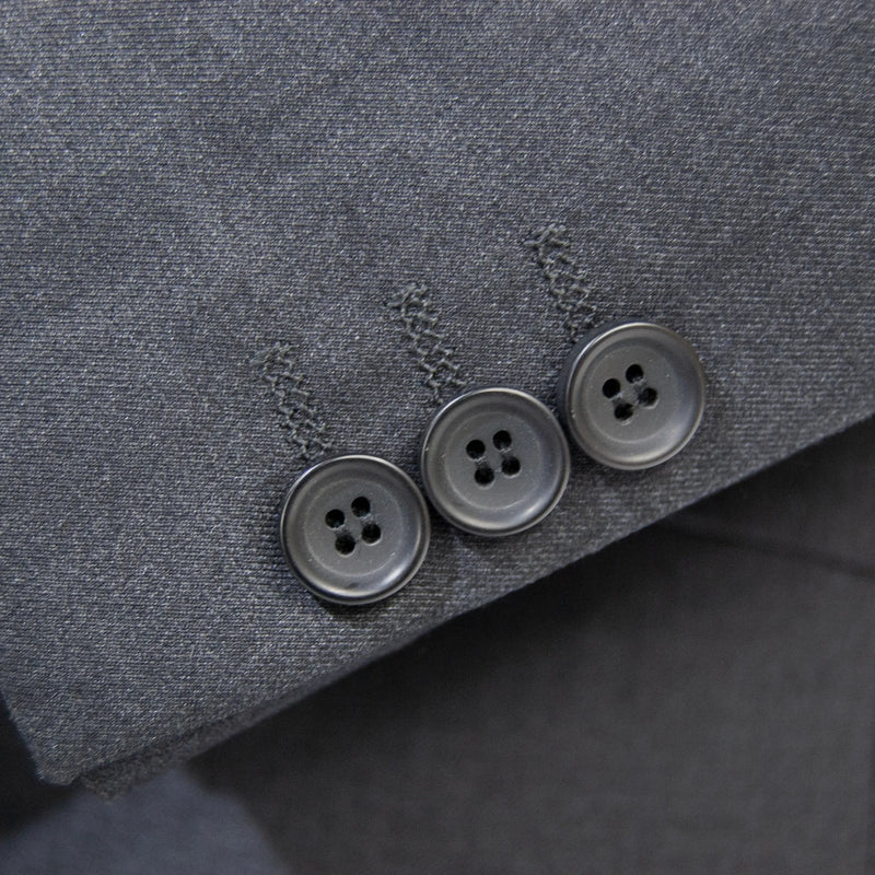 Solid Charcoal Premium 2-Piece European Big & Tall Suit