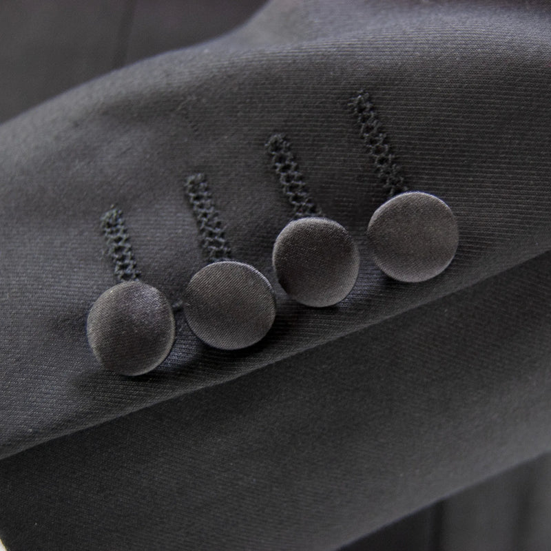 Black and White Trim 3-Piece Tailored-Fit Tuxedo