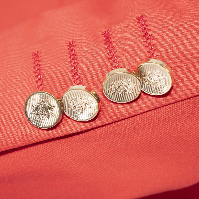 Men's Coral Red Slim-Fit 3-Piece Suit With Peak Lapels