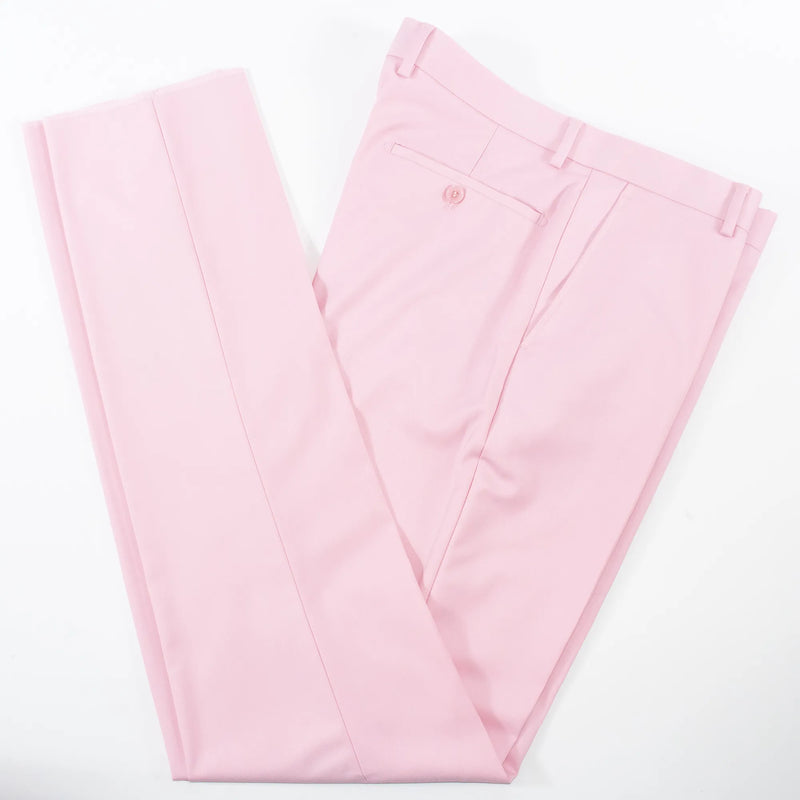 Men's Pink Slim-Fit 3-Piece Suit With Peak Lapels
