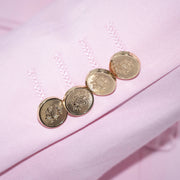 Men's Pink Slim-Fit 3-Piece Suit With Peak Lapels