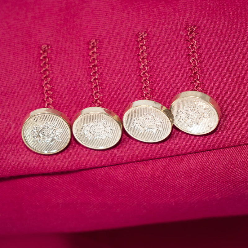 Men's Red Slim-Fit 3-Piece Suit With Peak Lapels