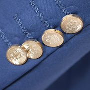 Men's Sapphire Slim-Fit 3-Piece Suit With Peak Lapels