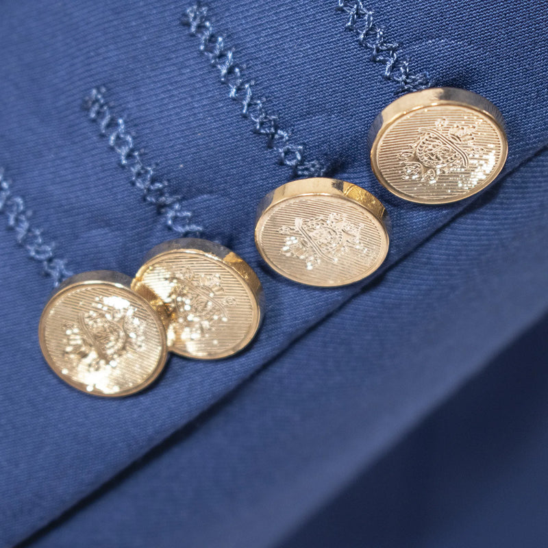 Men's Sapphire Slim-Fit 3-Piece Suit With Peak Lapels