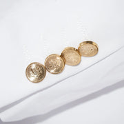 Men's White Slim-Fit 3-Piece Suit With Peak Lapels