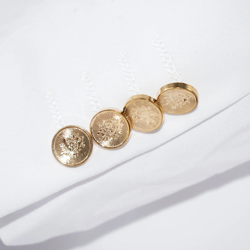 Men's White Slim-Fit 3-Piece Suit With Peak Lapels