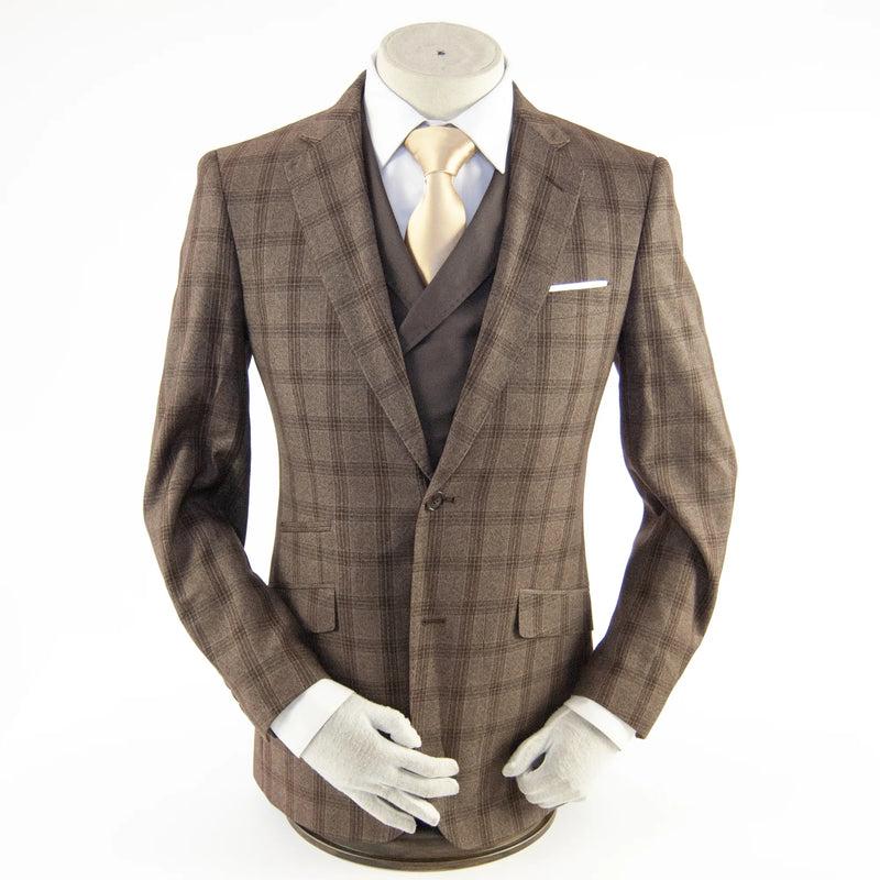 Coco Plaid 3-Piece Slim-Fit Suit