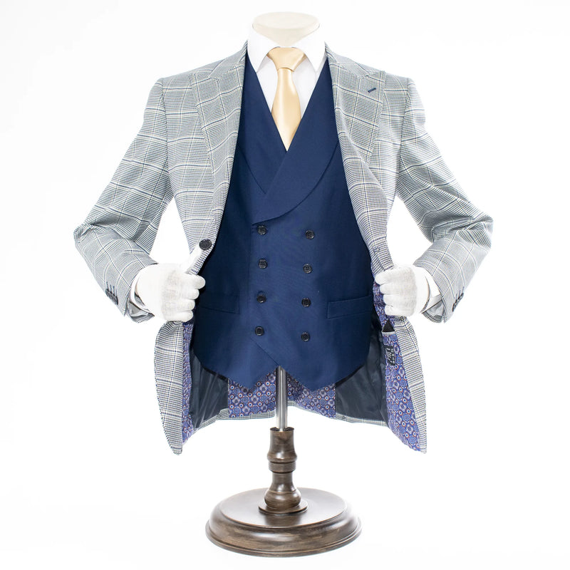 Natural Glen Check 3-Piece Tailored-Fit Suit