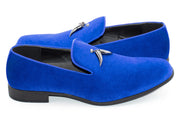Men's Blue Velvet Slip On Dress Loafer