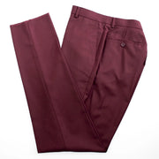 Men's Burgundy And White Tuxedo With Peak Lapel