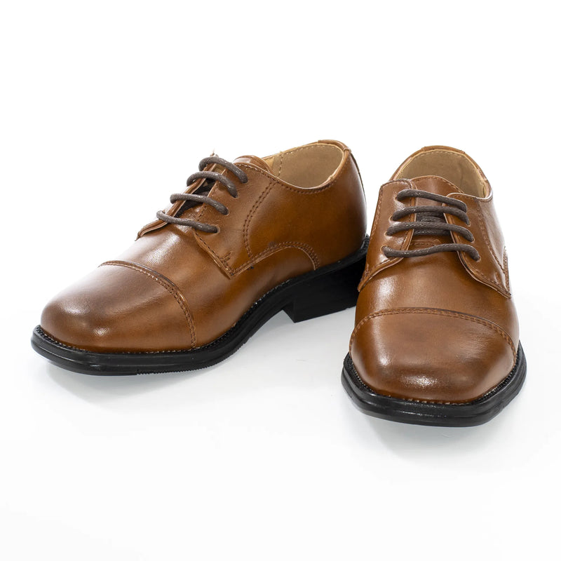 Cognac Cap-toe Derby for Kids