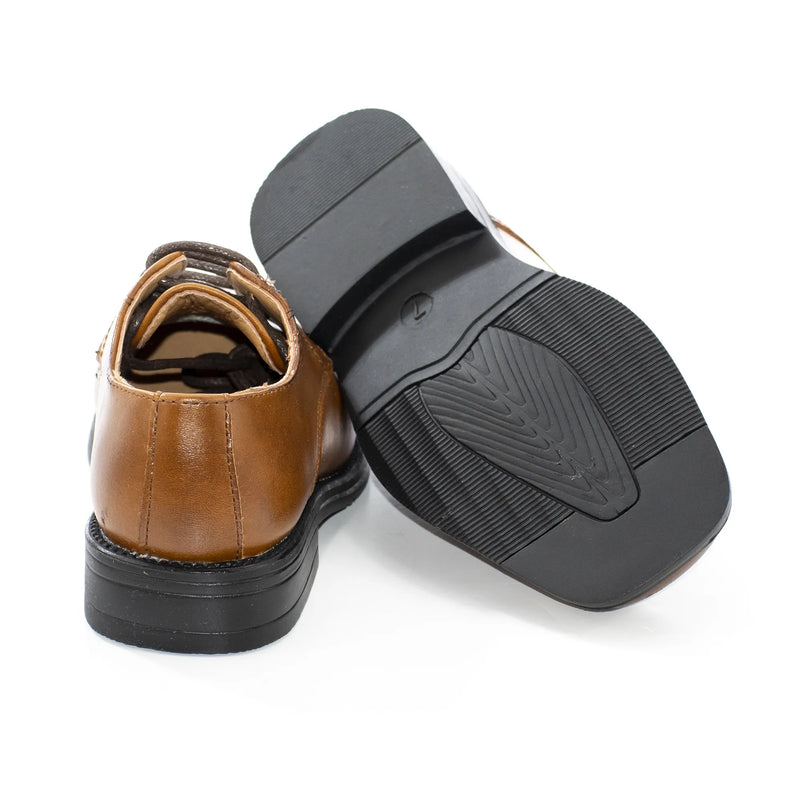 Cognac Cap-toe Derby for Kids