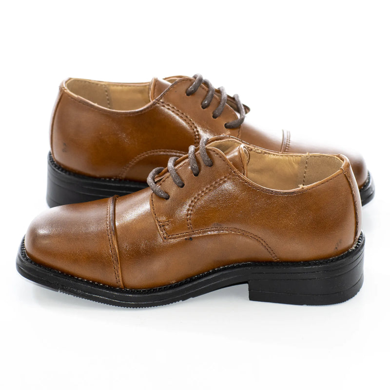 Cognac Cap-toe Derby for Kids