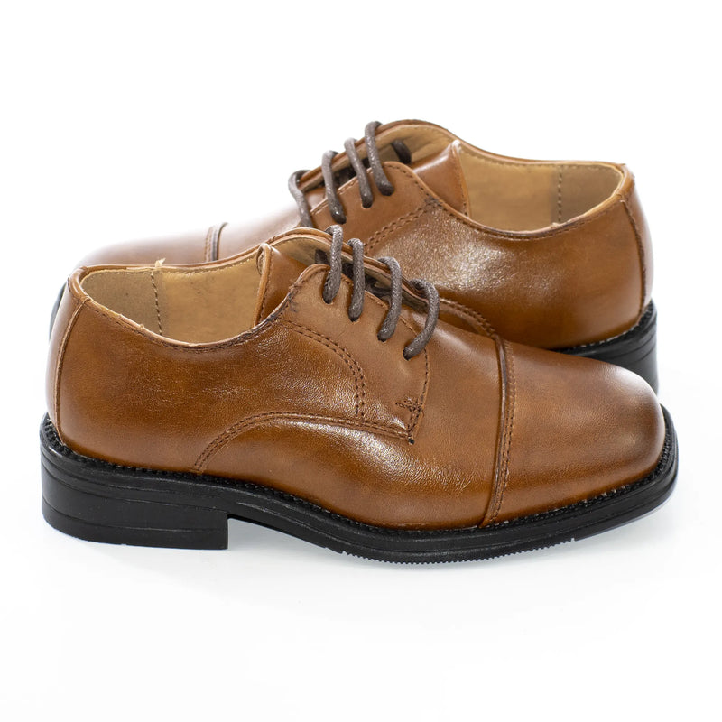 Cognac Cap-toe Derby for Kids