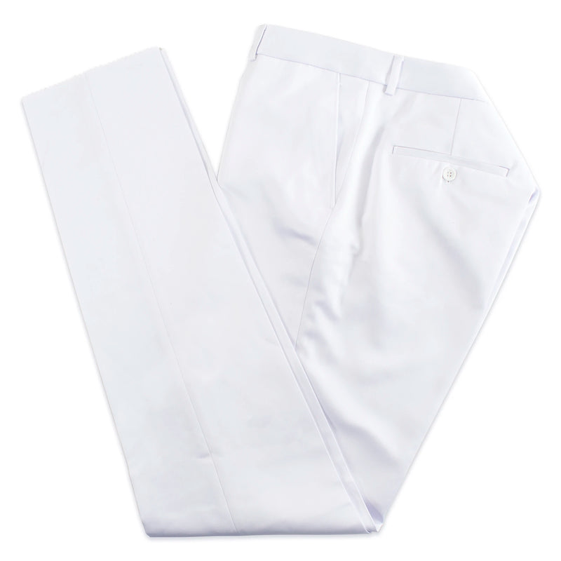 Men's Baby Blue And White Damask Floral 3-Piece Tailored-Fit Tuxedo With Peak Lapels And Vest