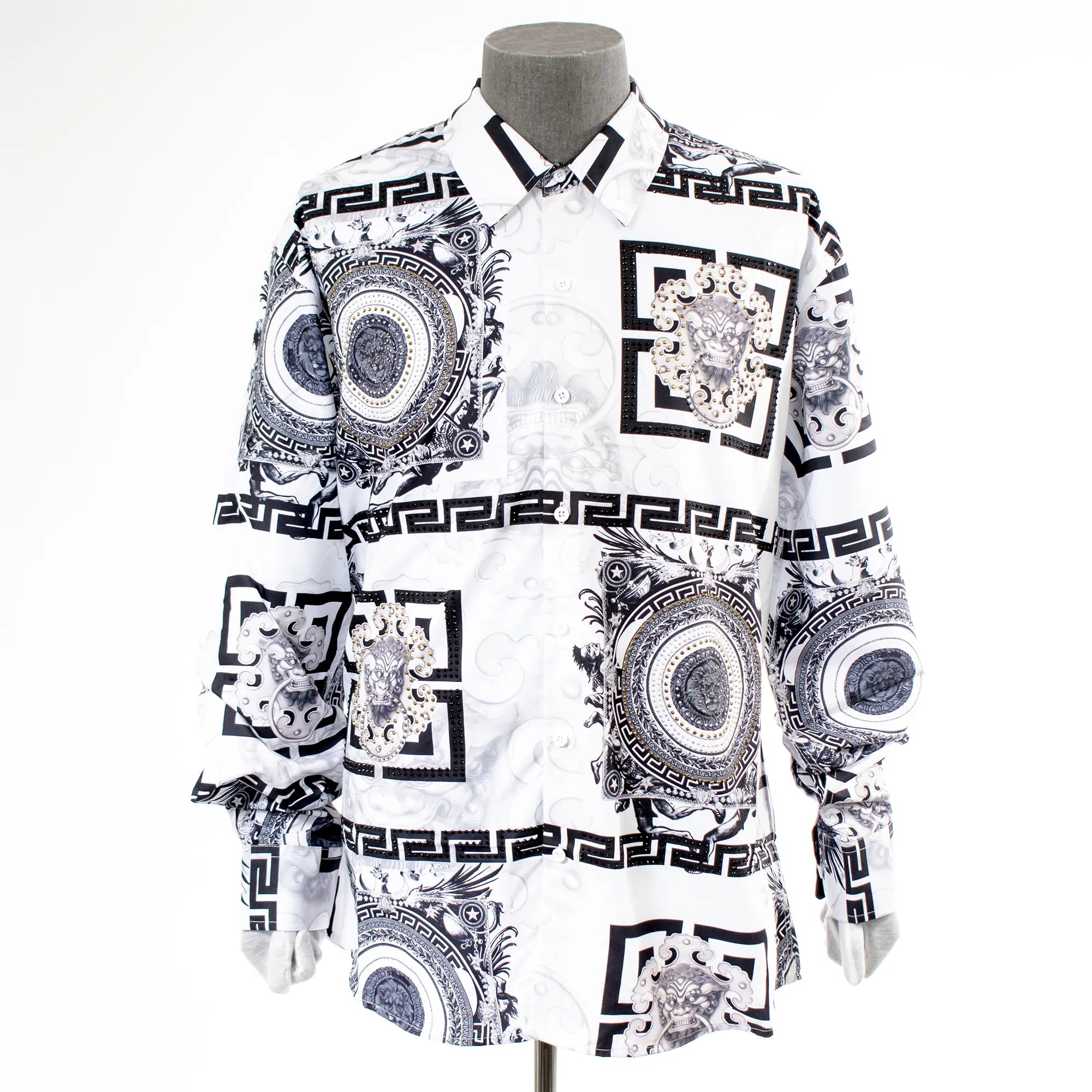 East Meets West Black Detailed Dress Shirt