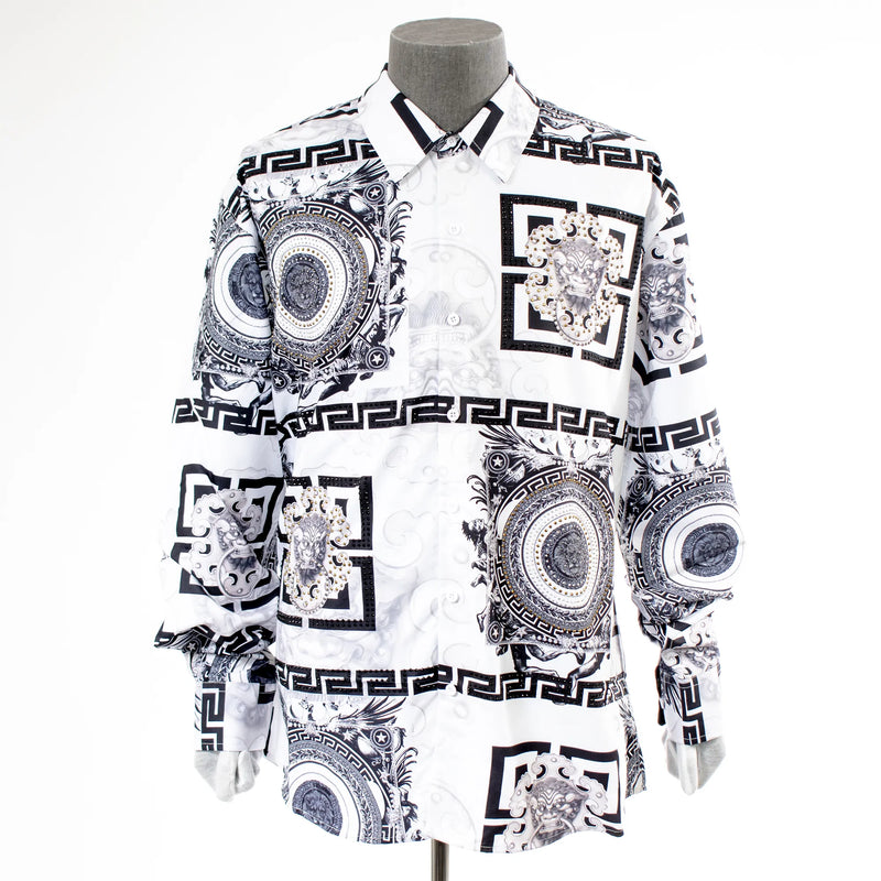 East Meets West Black Detailed Dress Shirt