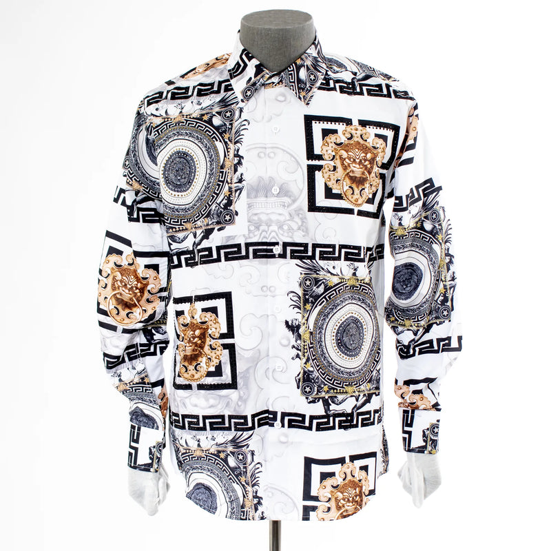 East Meets West Gold Detailed Dress Shirt