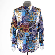 Men's Multicolor Rhinestone Dress Shirt