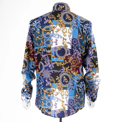 Men's Multicolor Rhinestone Dress Shirt