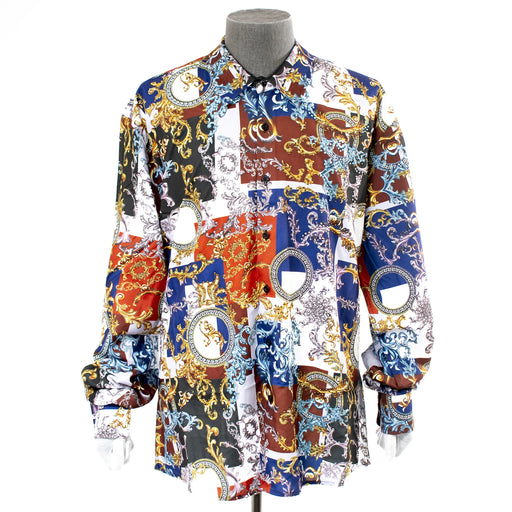 Men's Multicolor Rhinestone Dress Shirt