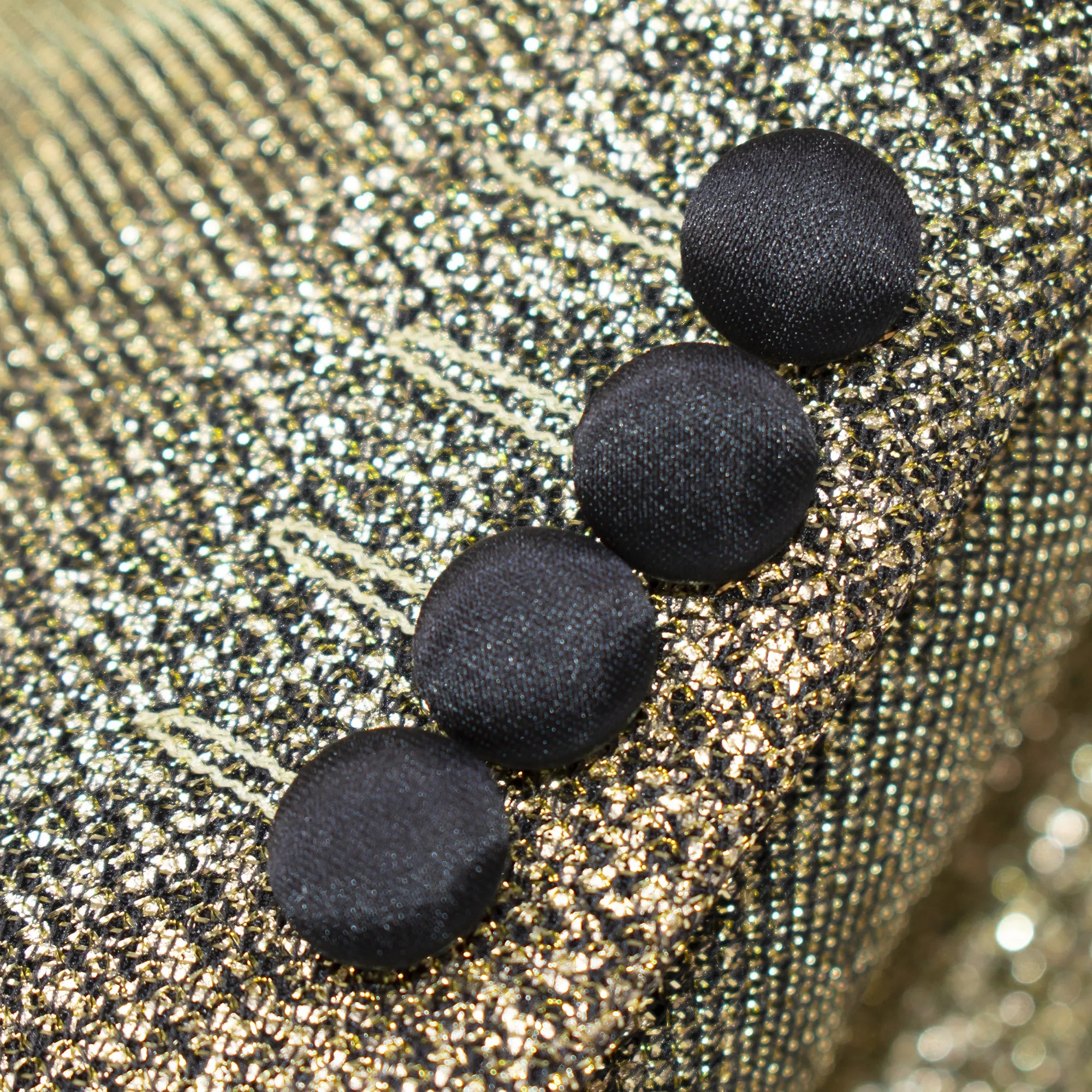 Gold Glittering Slim-Fit Jacket
