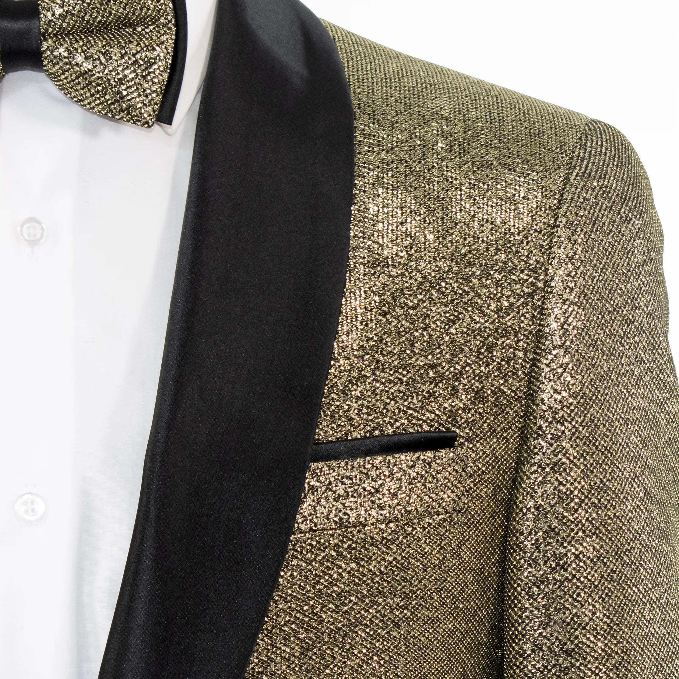 Gold Glittering Slim-Fit Jacket