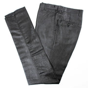 Men's Black And Gold Floral Slim-Fit Tuxedo With Gold Trim