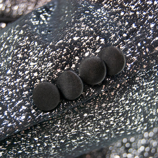 Black Metallic Flake Tuxedo Jacket