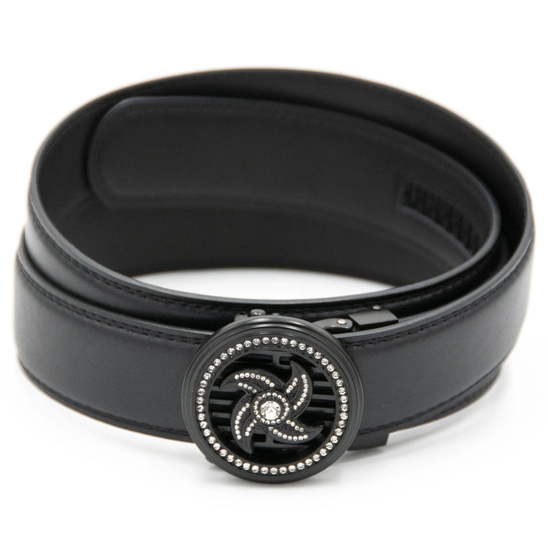 Black Pinwheel Spinner Belt Buckle