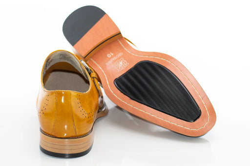 Men's Scotch Brown Single-Strap Monk Strap Dress Shoe With Medallion Toe