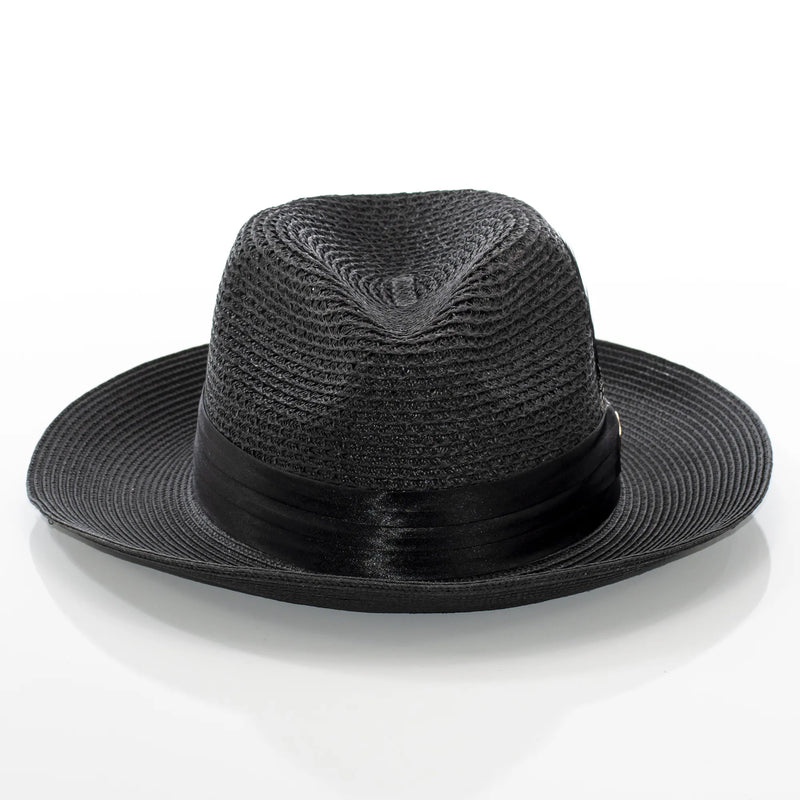 Men's Black Feather Plumed Fedora