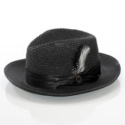 Men's Black Feather Plumed Fedora