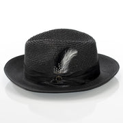 Men's Black Feather Plumed Fedora