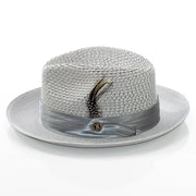 Men's Silver Feather Plumed Fedora