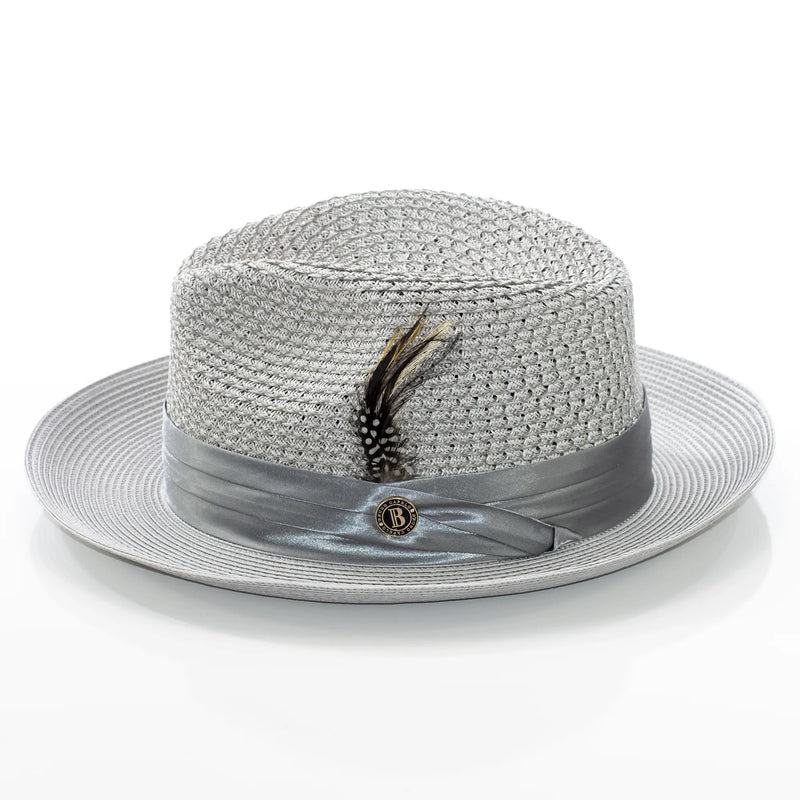Men's Silver Feather Plumed Fedora