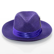 Men's Purple Feather Plumed Fedora