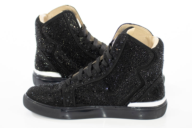 Black Rhinestone Fashion High-Tops