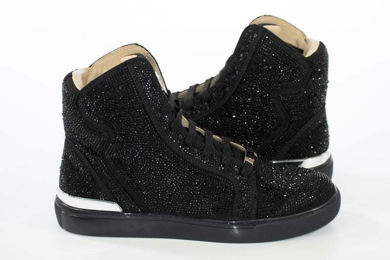 Black Rhinestone Fashion High-Tops