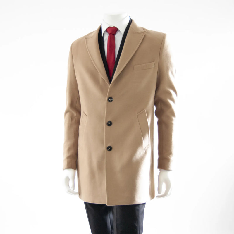 Camel Wool-Feel Slim-Fit Overcoat