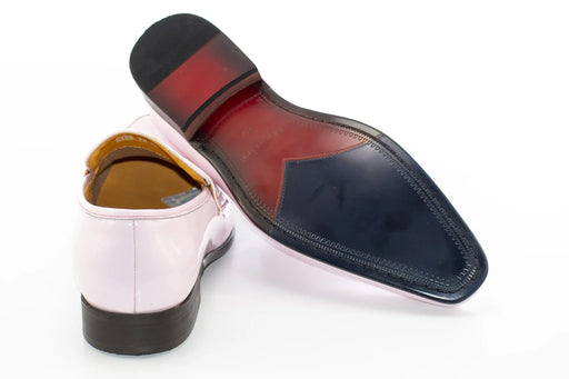 Men's Pink And Black Penny Loafer Dress Shoe