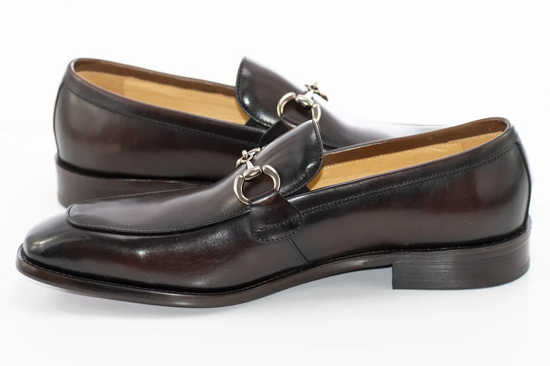 Men's Chestnut Brown Leather Horsebit Dress Loafer